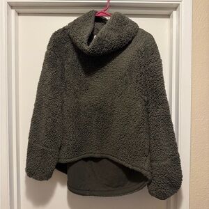lululemon athletica Dark Green Cowl Neck Fleece
